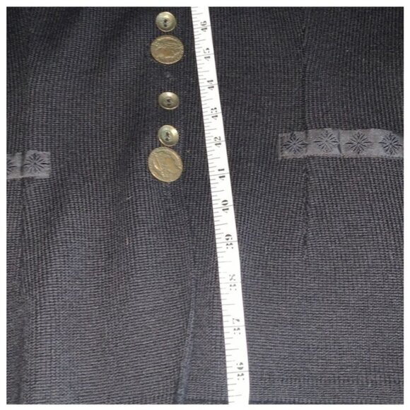 Telluride Clothing Co. Wool Jacket Medium Black Button-Up - Picture 8 of 10